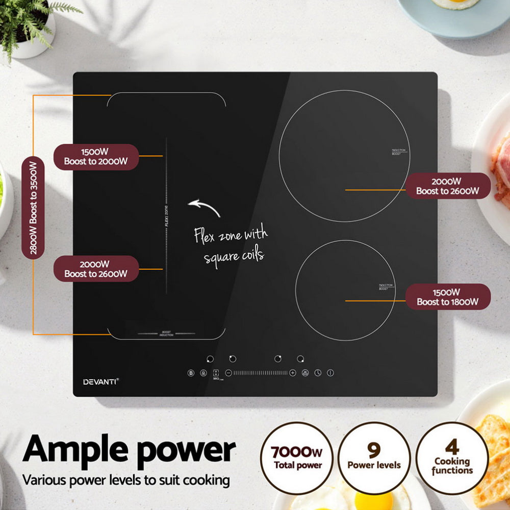 60cm Electric Induction Cooker Built-In Kitchen Cooktop Appliance