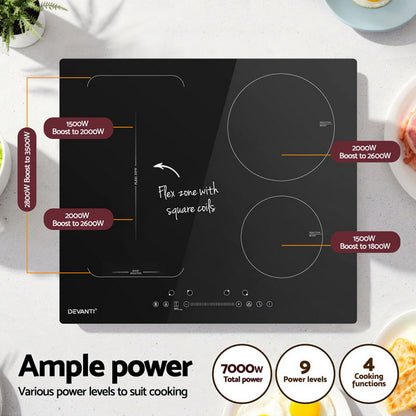60cm Electric Induction Cooker Built-In Kitchen Cooktop Appliance