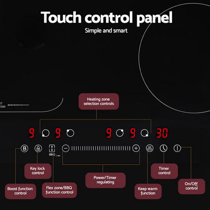 60cm Electric Induction Cooker Built-In Kitchen Cooktop Appliance