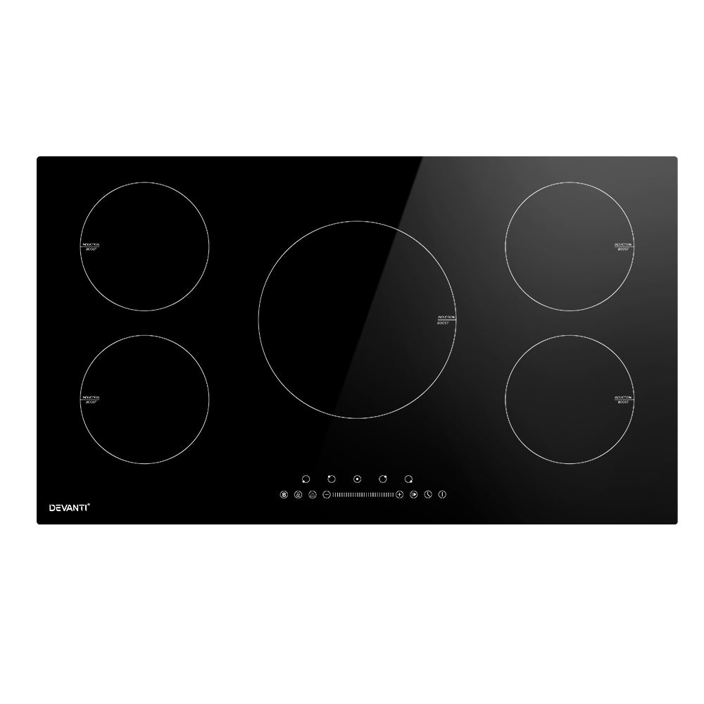 Induction Cooktop 90cm Electric Cooker Ceramic 5 Zones Stove Hot Plate