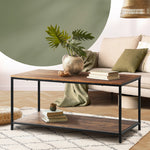 Coffee Table Side Table Storage Rack Shelf 2-Tier Industrial Furniture