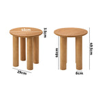 Coffee Table Side End Tables Round Wooden