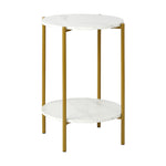 Versatile Bedside Table: Round Side Table with Storage