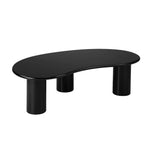 Coffee Table Cafe Desk Irregular Black