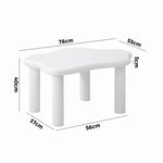 Coffee Table Side Tables Living Room White Irregular