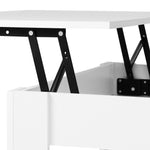 Elegant Lift-Up Top Coffee Table with White Finish and Ample Storage Space