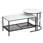 Nesting Coffee Table Set of 2 Detachable Marble Top