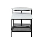 Nesting Coffee Table Set of 2 Detachable Marble Top