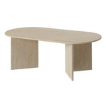 Oval Coffee Table Beige Timber 110cm | HomeAndLiving