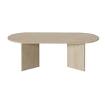 Oval Coffee Table Beige Timber 110cm | HomeAndLiving