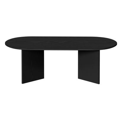 Oval Coffee Table Black Timber V-Leg | HomeAndLiving