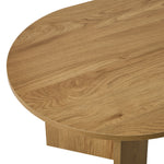 Coffee Table Oval Sofa End Table Side Desk Timber Walnut Finish
