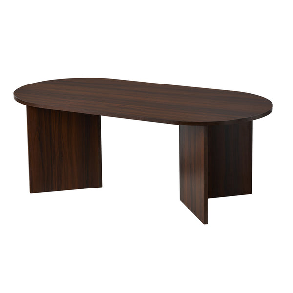  Coffee Table Oval Sofa End Table Timber Walnut