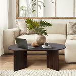 Coffee Table Oval Sofa End Table Timber Walnut