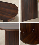 Coffee Table Oval Sofa End Table Timber Walnut