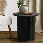 Round Wood Coffee Side Table Black | HomeAndLiving