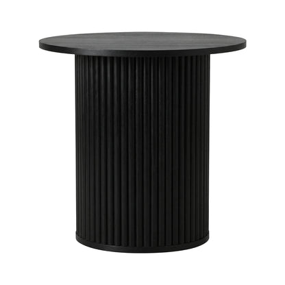 Round Wood Coffee Side Table Black | HomeAndLiving - 2