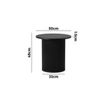 Round Wood Coffee Side Table Black | HomeAndLiving