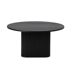 Coffee Table Round Wooden Black
