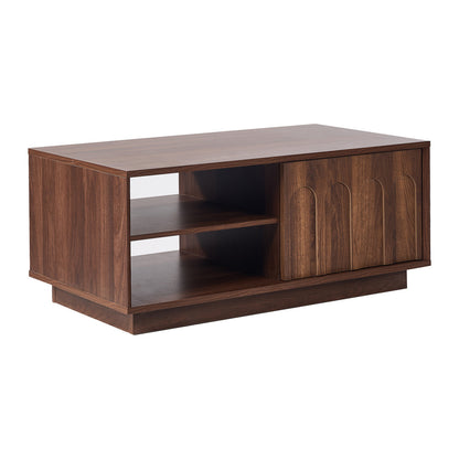 Coffee Table Storage Walnut 88x47x38cm