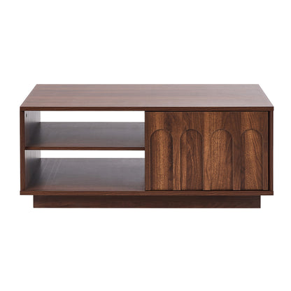 Coffee Table Storage Walnut 88x47x38cm