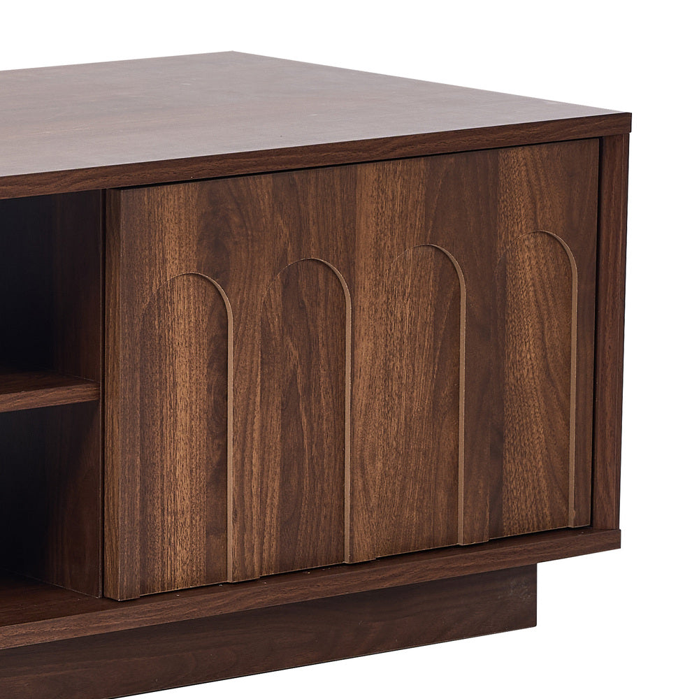 Coffee Table Storage Walnut 88x47x38cm