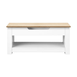 Contemporary Elegance of a Lift-Up Coffee Table with Display Shelf