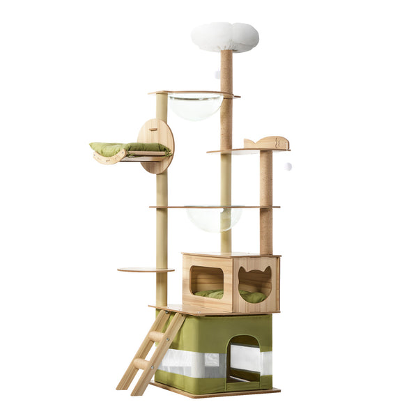  Cat Tree Tower Scratching Post 196cm Condo House Bed Furniture