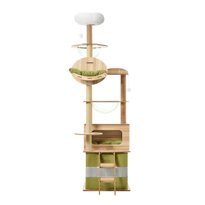 Cat Tree Tower Scratching Post 196cm Condo House Bed Furniture
