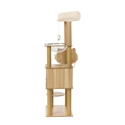 Cat Tree Tower Scratching Post Cats Condo House Bed Wood 150cm