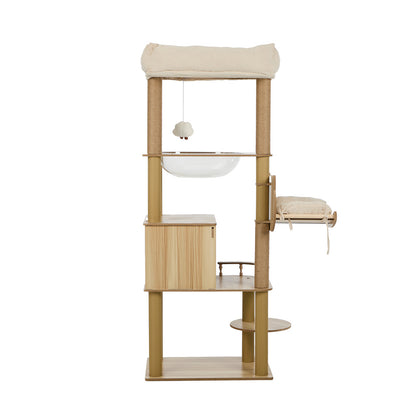 Cat Tree Tower Scratching Post Cats Condo House Bed Wood 150cm
