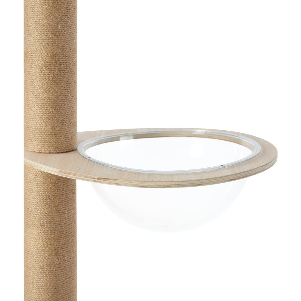 Cat Tree Wood Tower Scratching 300cm Post Floor to Ceiling