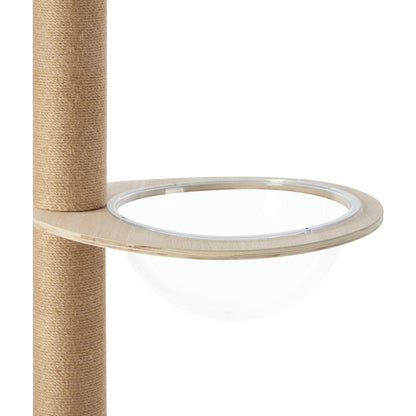 Cat Tree Wood Tower Scratching 300cm Post Floor to Ceiling