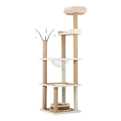 Cat Tree Rattan Cat Scratching Post 164CM