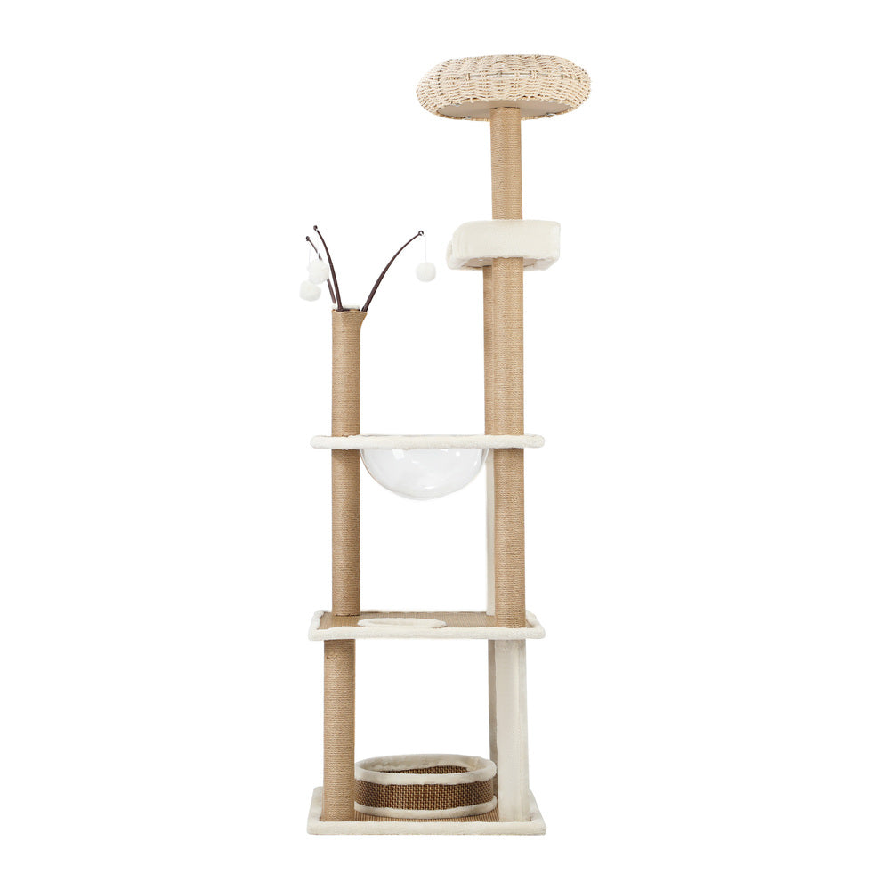 Cat Tree Rattan Cat Scratching Post 164CM