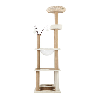Cat Tree Rattan Cat Scratching Post 164CM