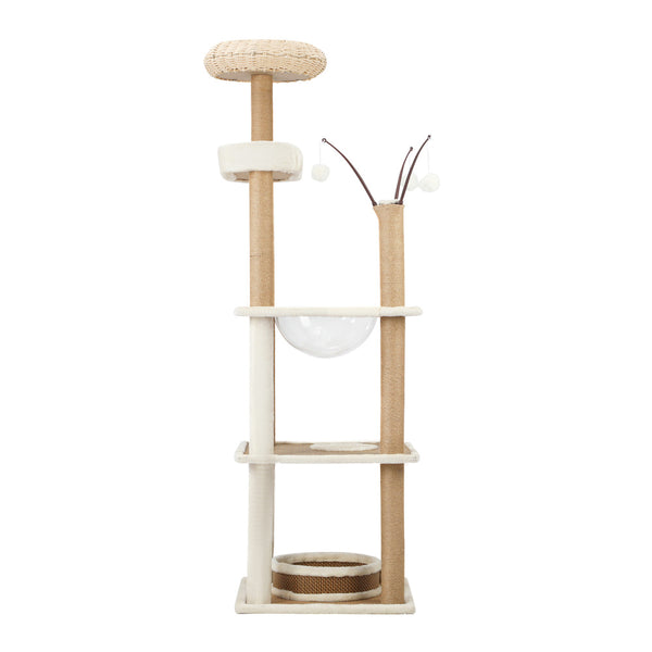  Cat Tree Rattan Cat Scratching Post 164CM