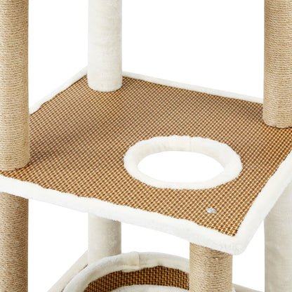 Cat Tree Rattan Cat Scratching Post 164CM