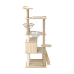 Cat Tower with 174cm Height, Scratching Post, and Condo