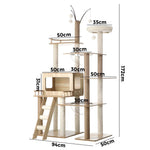 Large Cat Tree Wood Scratcher Condo House Bed 172cm
