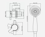 Handheld Shower Head Set With Mixer Caravan Motorhome 3-Mode Shower WELS