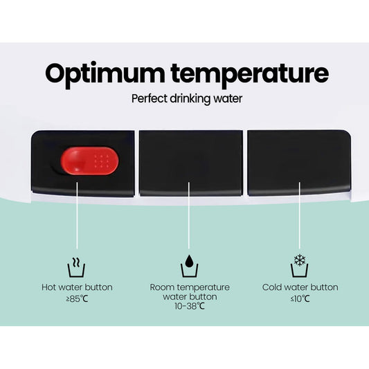 Water Dispenser Cooler Chiller Hot Cold Taps Purifier Stand White Black