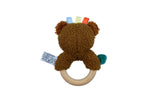 Snuggle buddy maple bear wooden ring rattle