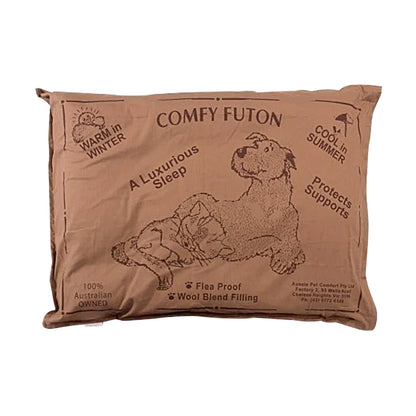 Comfy Pet Bed Brown Cotton 74x54cm