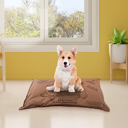 Comfy Pet Bed Brown Cotton 74x54cm