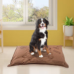 Made Comfy Pet Futon Dog Bed 102cm Wool Blend Large Brown Plush