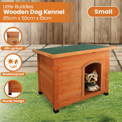 Wooden Dog Kennel Small 85x50x61cm