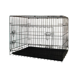 Royale 36in Foldable Pet Wire Dog Crate Medium Safe Portable Kennel
