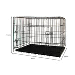 Royale 36in Foldable Pet Wire Dog Crate Medium Safe Portable Kennel