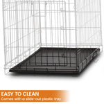 Royale 36in Foldable Pet Wire Dog Crate Medium Safe Portable Kennel